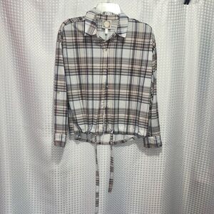 Truself Top Women's Size S Plaided Multicolor